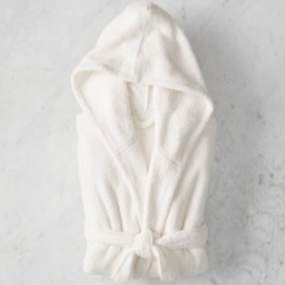 Pottery Barn Other - POTTERY BARN Luxury Coziest Sherpa Hooded Robe, Ivory — M — NWOT (online order)